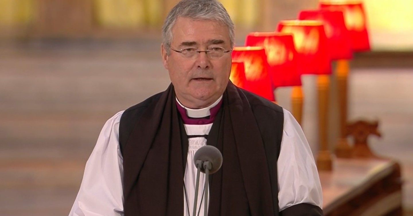 Archbishop McDowell preaching at the Service of Reflection and Thanksgiving for HM Queen Elizabeth II, at Belfast Cathedral, September 2022.