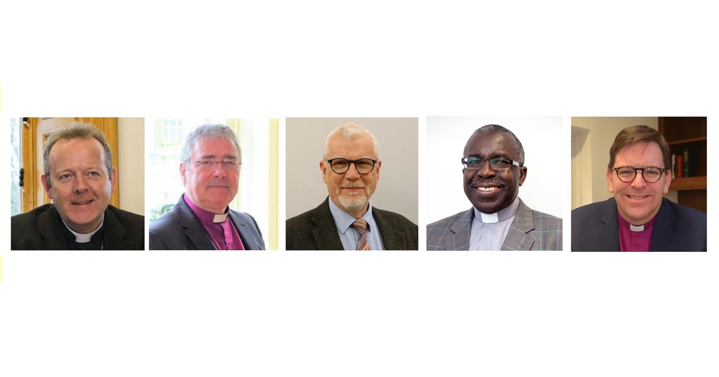 From left: Archbishop Eamon Martin, Archbishop John McDowell, Dr David Bruce, Dr Sahr Yambasu, and Bishop Andrew Forster.