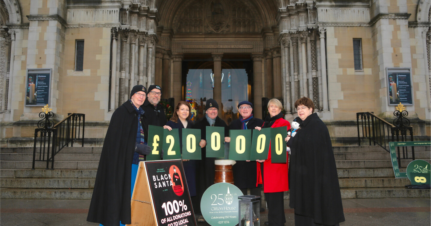 BELFAST BLACK SANTA RAISES &pound;200,000 FOR 104 CHARITIES