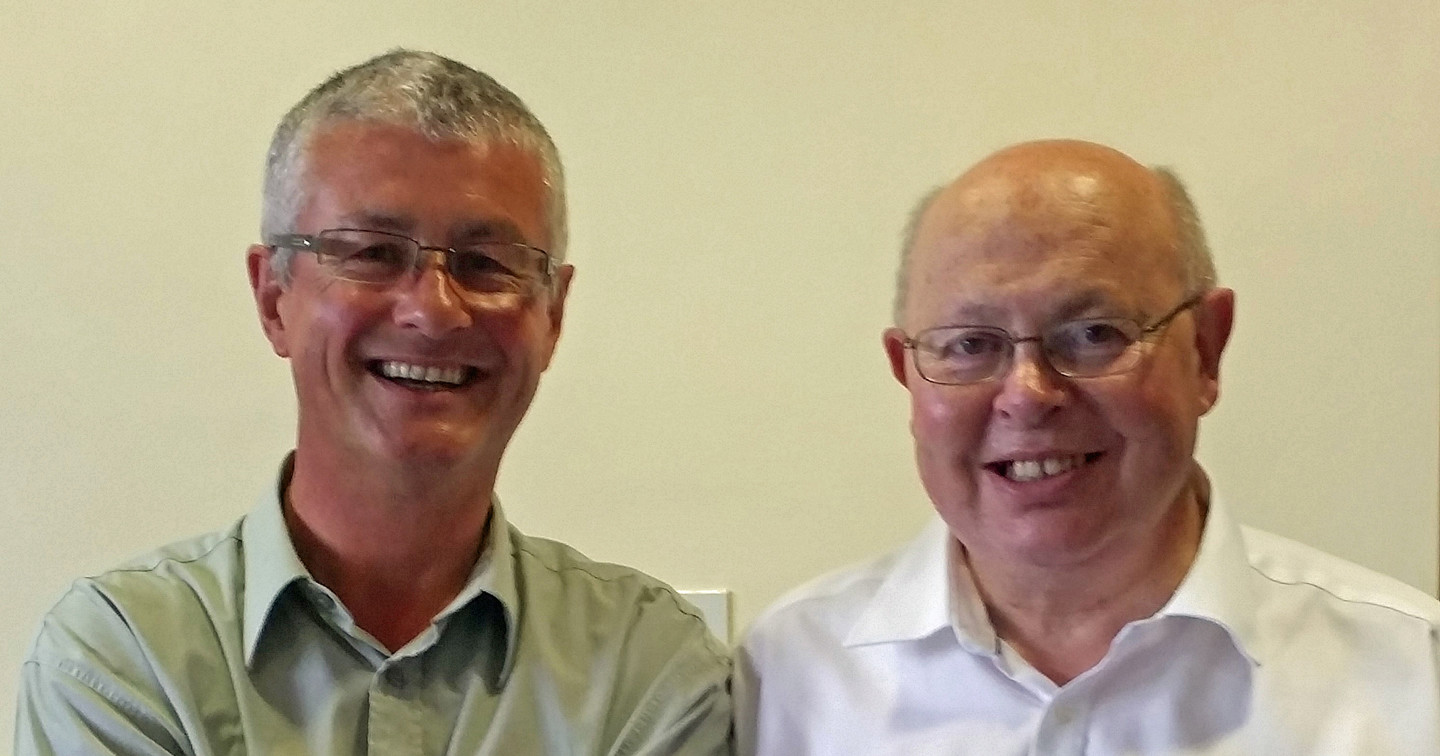Newly appointed SEC Grants Administrator Johnny Honner (left) with David Wynne (right).