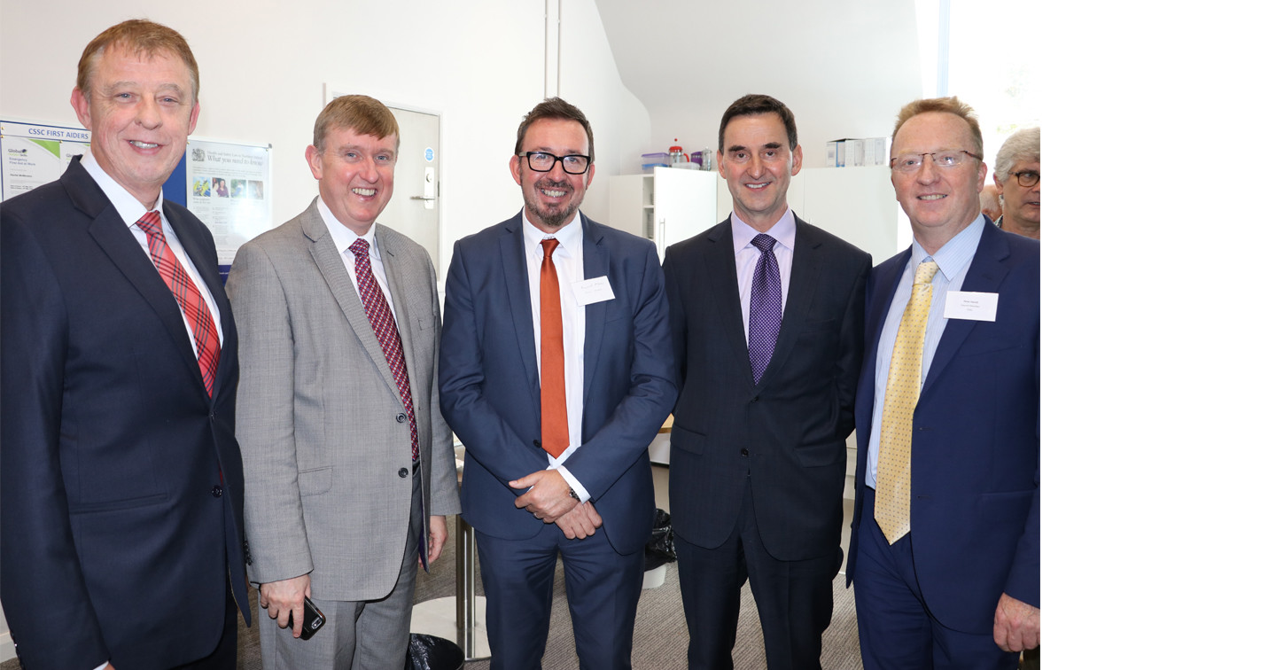 Barry Mulholland, Chief Executive, Controlled Schools&rsquo; Support Council (CSSC); Mervyn Storey MLA; Raymond McFeeters, CSSC board member on behalf of the special schools sector; Derek Baker, Permanent Secretary, Department of Education; and Dr Peter Hamill, Secretary to the Church of Ireland Board of Education (Northern Ireland).