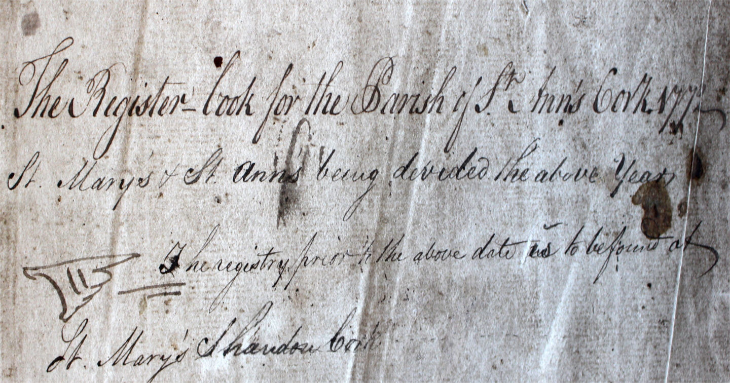 Finding the Kinmonths in Shandon, Cork – A Genealogical Mystery Solved in the RCB Library