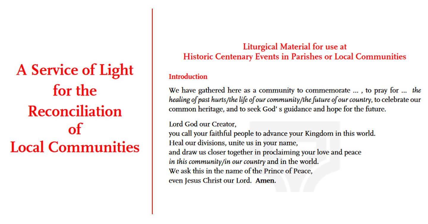 Centenary resources available on the Church of Ireland website
