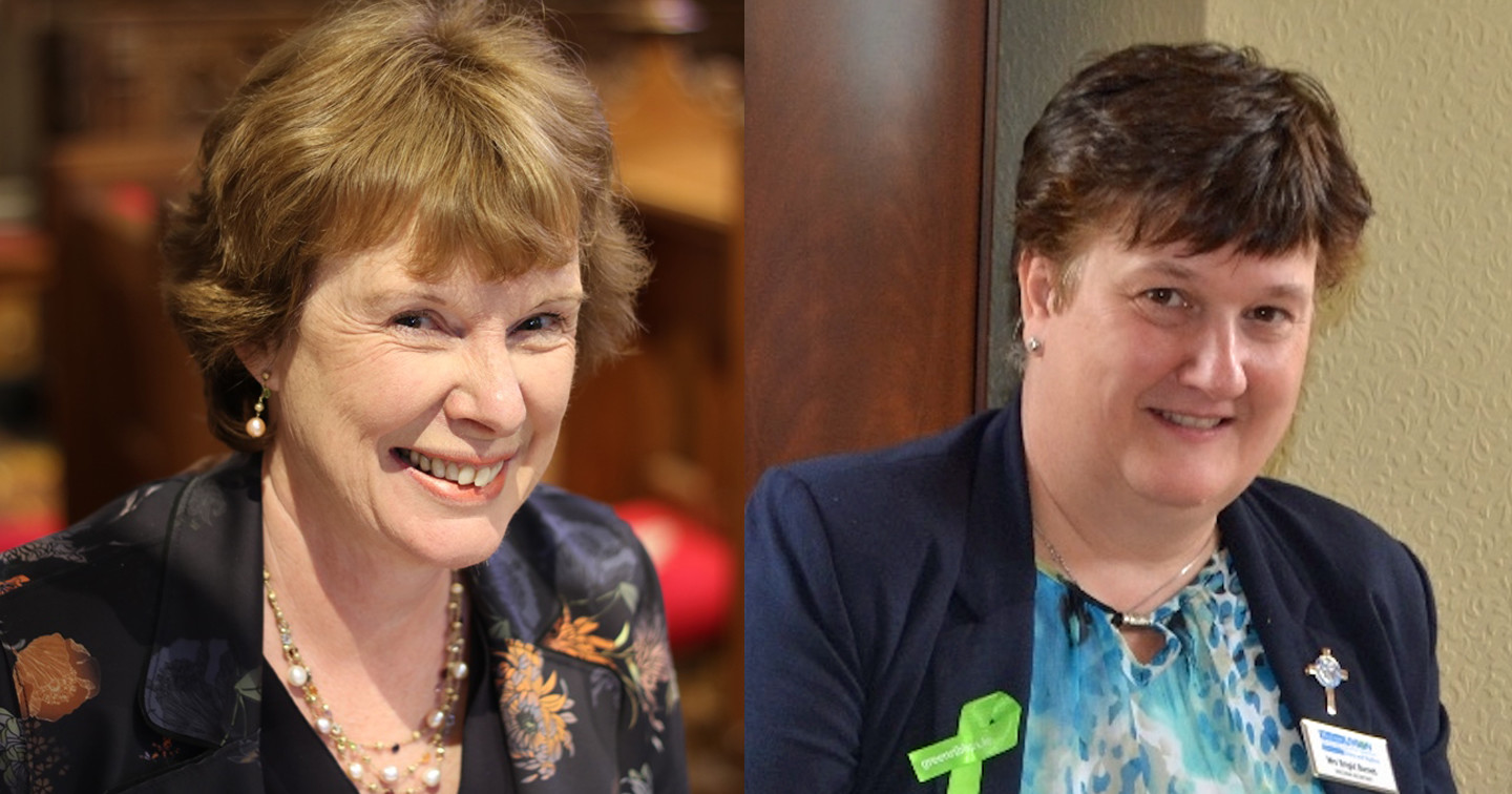 Dr Elizabeth Leonard (left), who has been co&ndash;opted as a member of the Church and Society Commission, and Mrs Brigid Barrett (right), who has been appointed as a Standing Committee representatives to the Church of Ireland Youth Department&rsquo;s Central Board.