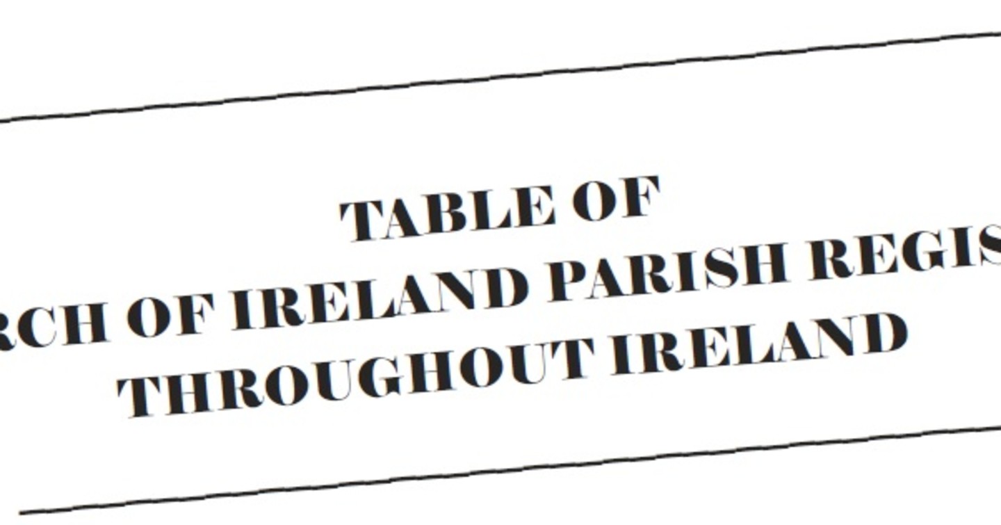 Re&ndash;release of online list updated to account for original registers in PRONI, on Wednesday 1st July 2015 