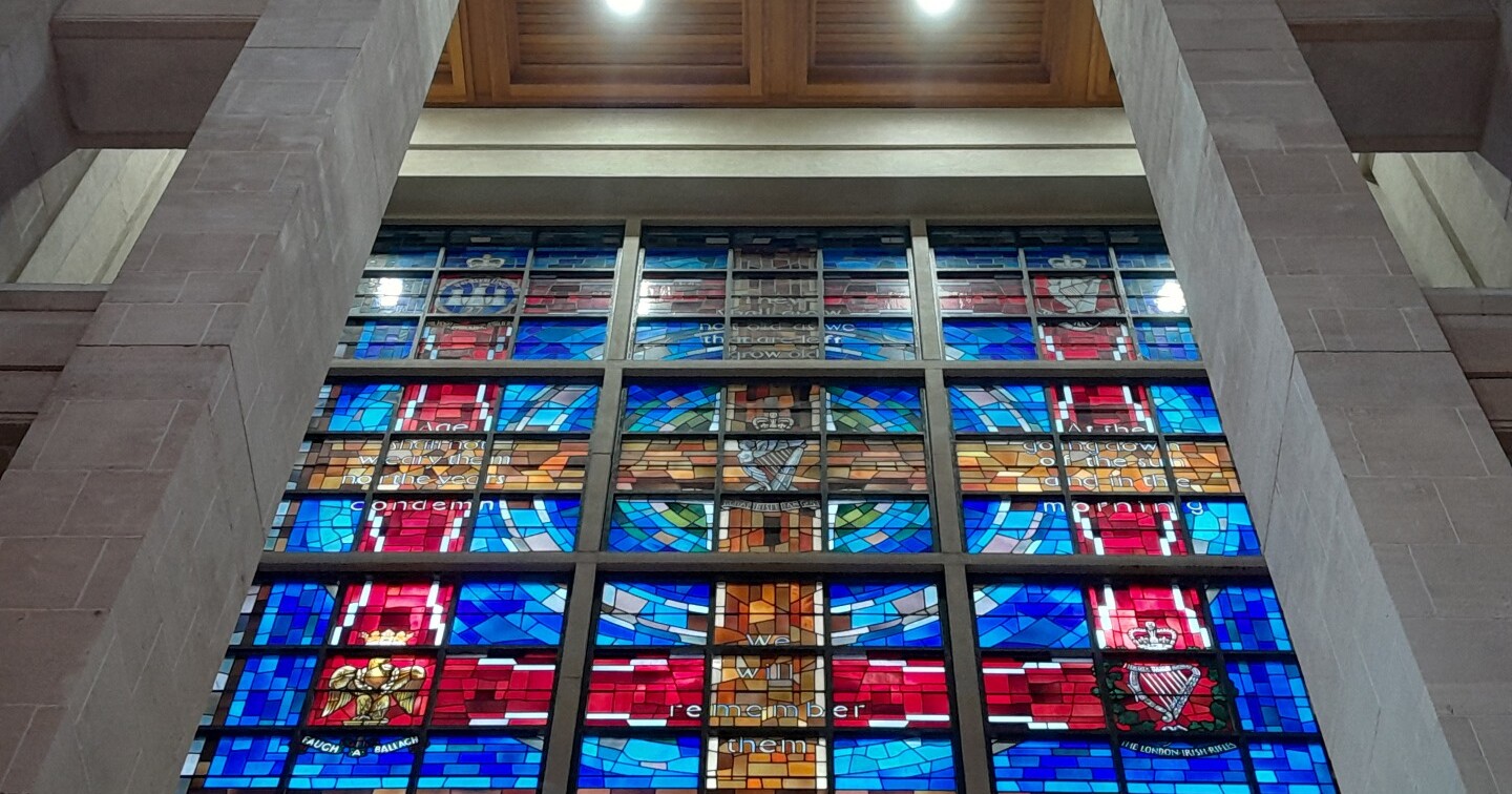 The Royal Irish Regimental Chapel, in Belfast Cathedral’s north transept.