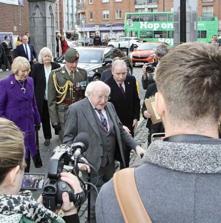 Applause for President Higgins at final official engagement - Annual Service of Remembrance at St Patrick&rsquo;s Cathedral, Dublin