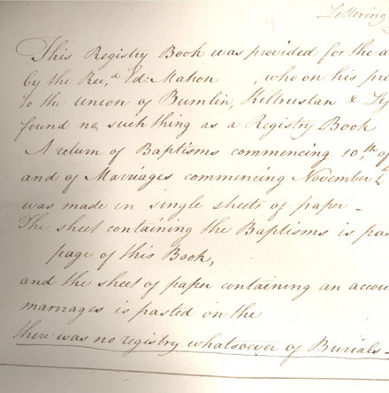 The Strokestown (Bumlin) Parish Registers 1811&ndash;1969