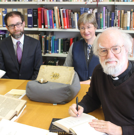 Bishop Rowan Williams visits RCB Library