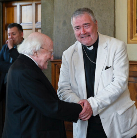 Archbishop McDowell meets President Higgins at Rome reception