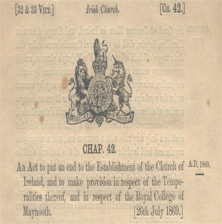 A Month is a Long Time in Politics: Disestablishment as Covered in the Gazette