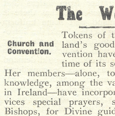 &lsquo;Good Wishes for the Great Adventure&rsquo;: The Church of Ireland & the Irish Convention, 1917