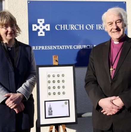 Framed Disestablishment Stamp presented to RCB Library