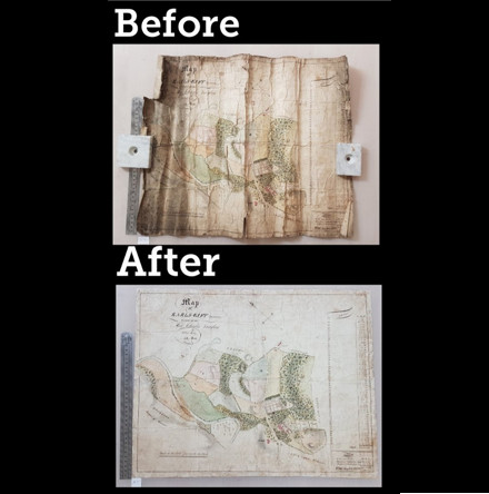 &lsquo;Earl&rsquo;s Gift&rsquo; map conserved and showcased at the Visual Window to an Ecclesiastical World exhibition
