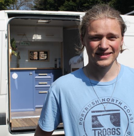 Ben set for the open road in his self&ndash;built campervan