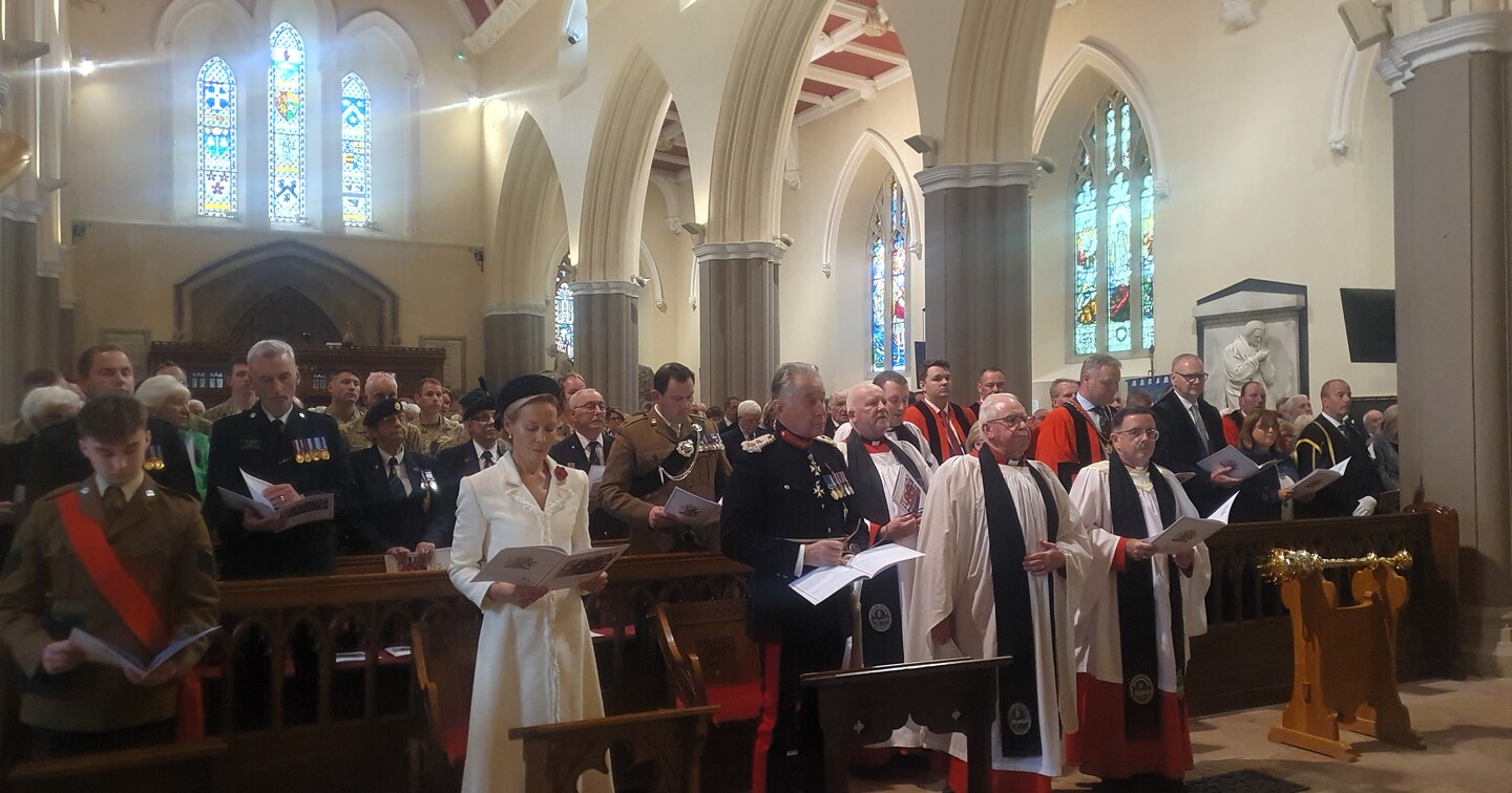 The procession as the service begins.