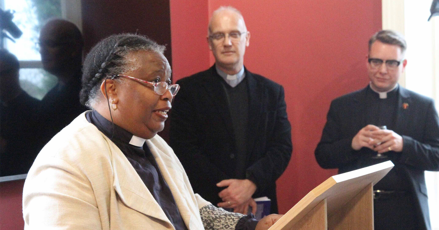 The Revd Eileen Cremin launches the book.
