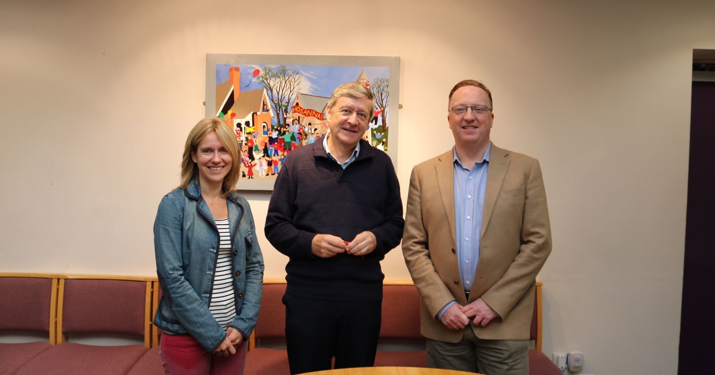 Jill Hamilton (Children's Officer, Diocese of Connor), Martyn Payne (Bible Reading Fellowship) and Dr Peter Hamill (Board of Education).