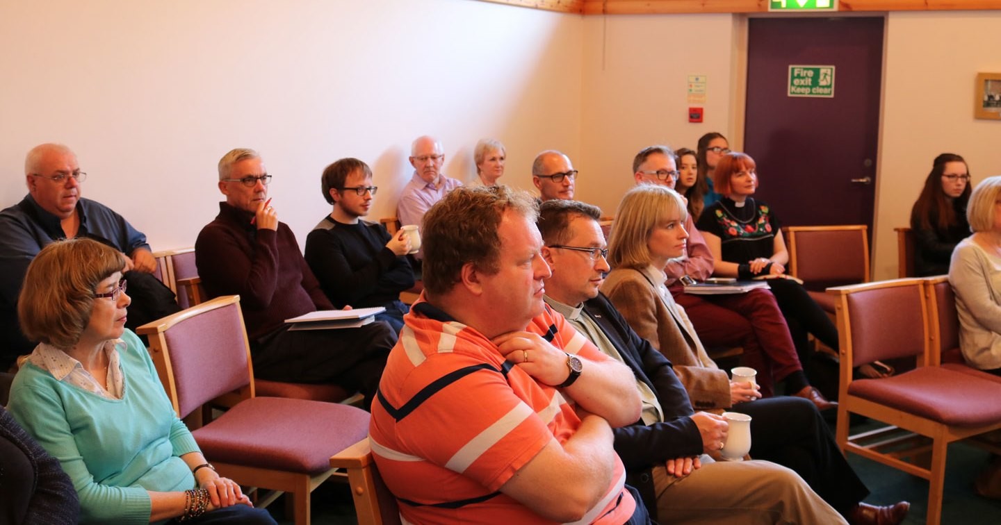 Participants at the all-age worship training event in Jordanstown.