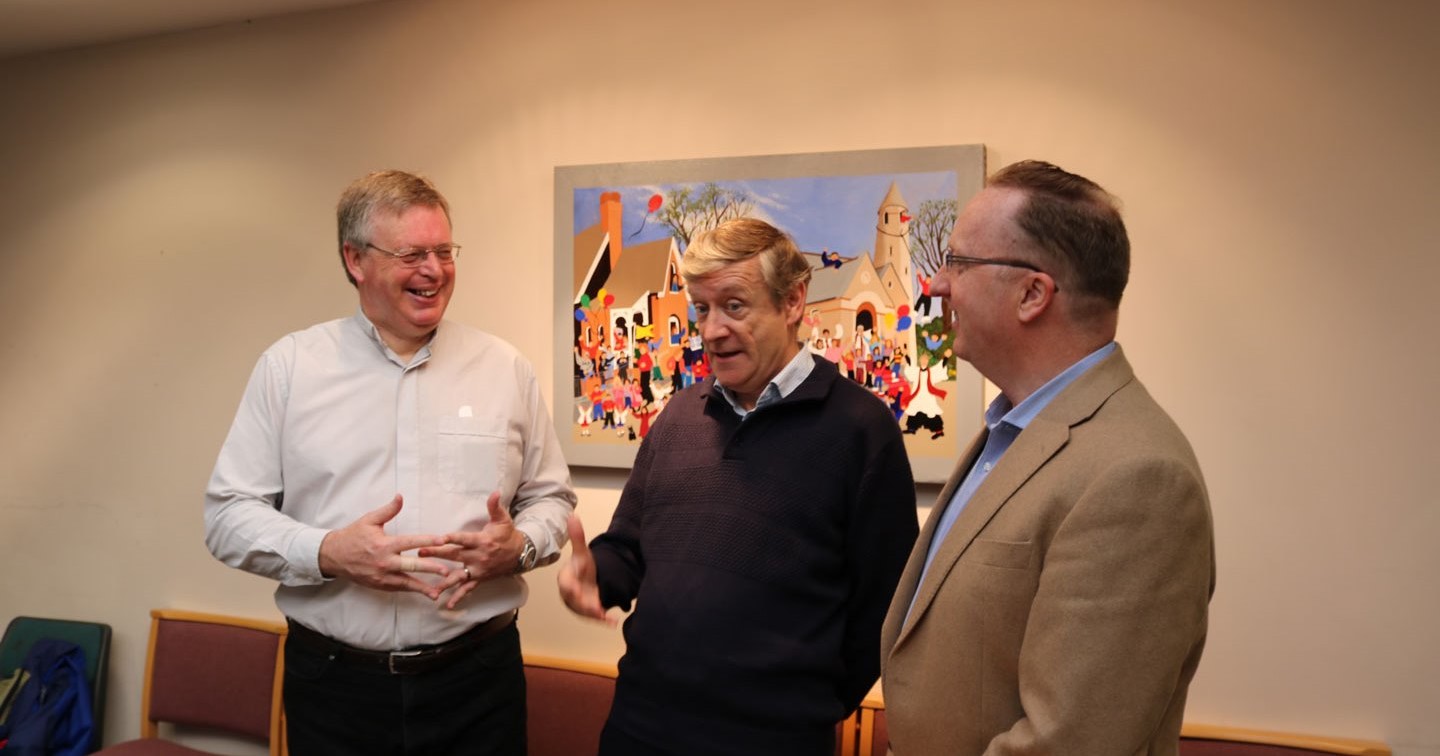 The Revd Nigel Baylor (Rector of Jordanstown), Martyn Payne (Bible Reading Fellowship) and Dr Peter Hamill (Board of Education).
