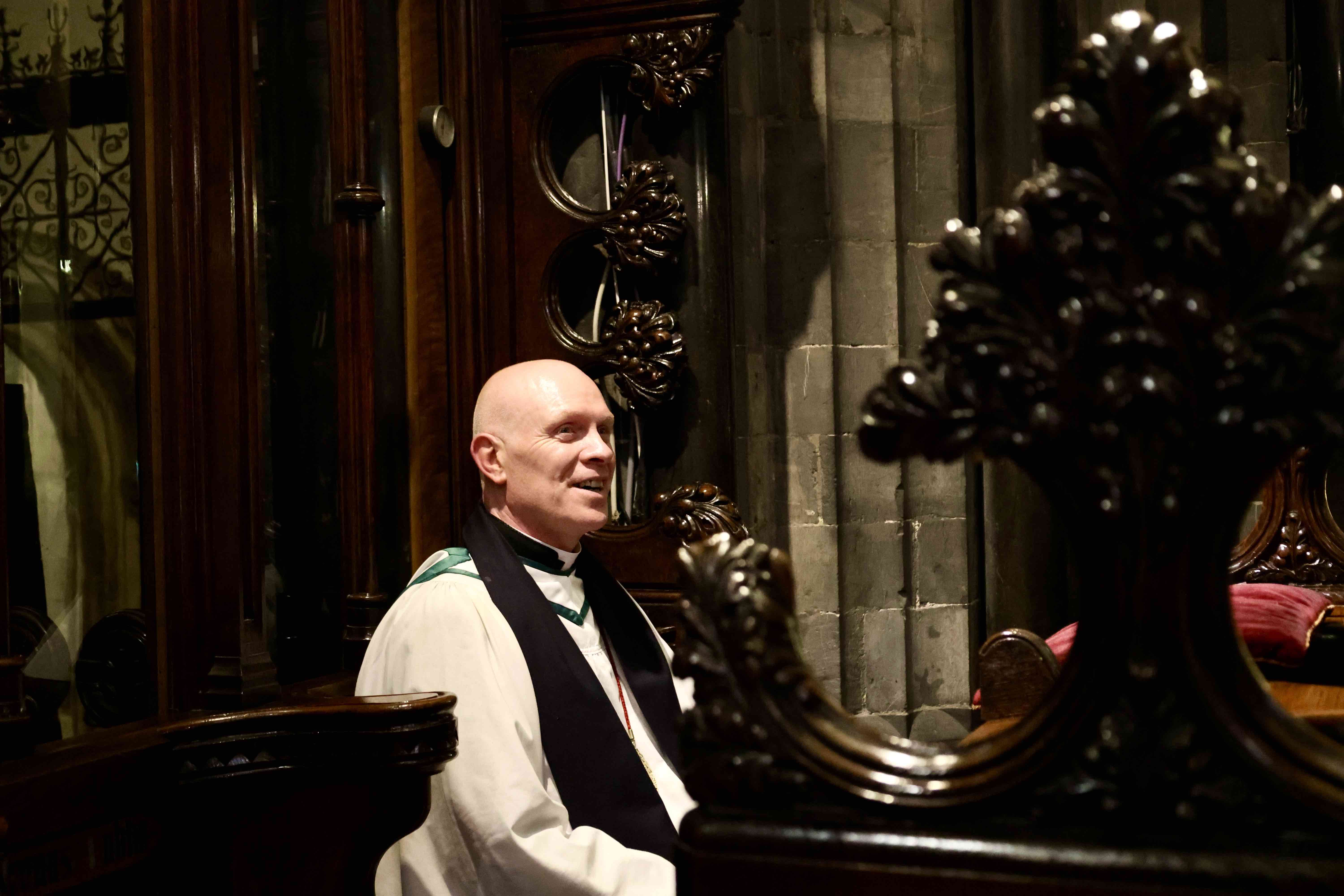 Dean Tom O'Brien in his stall.