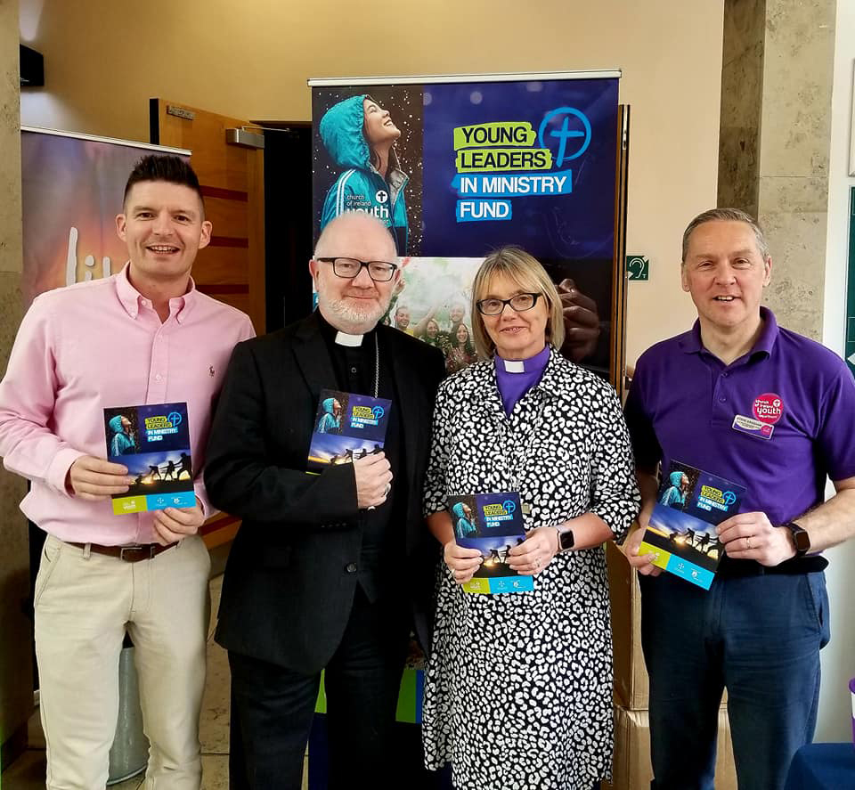 Simon Henry (at left) with Archbishop Clarke, Bishop Pat Storey (CIYD President) and Steve Grasham (Youth Ministry Development Officer, Southern Region).