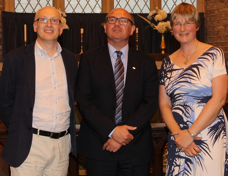 Launching The List, left to right, Steven Smyrl, Chairman Irish Genealogical Research Society, John McDonough, Director of the National Archives of Ireland and Dr Susan Hood, Librarian & Archivist, RCB Library (Lynn Glanville, Diocesan Communications Officer Dublin & Glendalough)