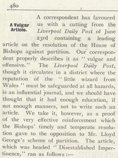 Church of Ireland Gazette 7 July 1916