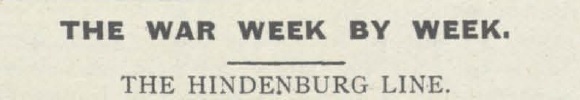 Title for reoccurring &lsquo;War Week by Week' feature