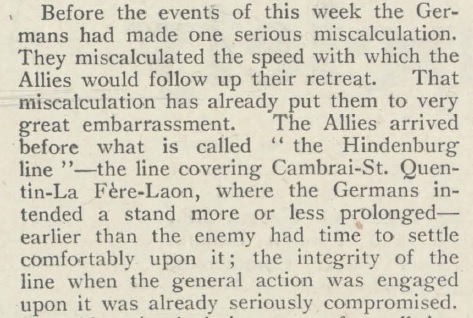 Extract from &lsquo;War Week by Week' 13 April 1917