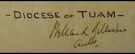 Welland and Gillespie signature to plan of Ballinrobe parish church, RCB Library PF/26