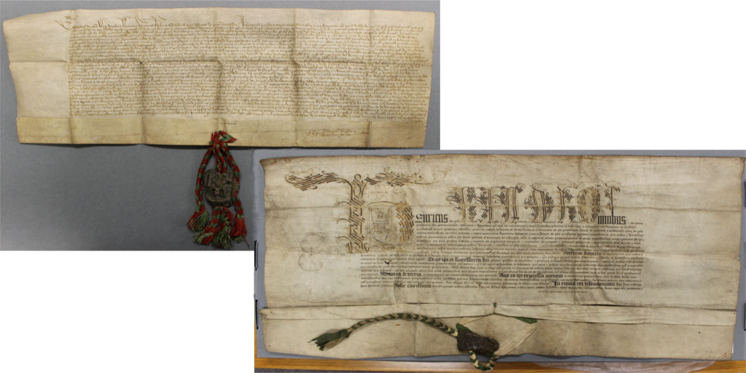 Left to right - RCB Library C2.2.2 Exemplification by Edward IV; RCB Library C2.2.3 Charter of Henry VIII