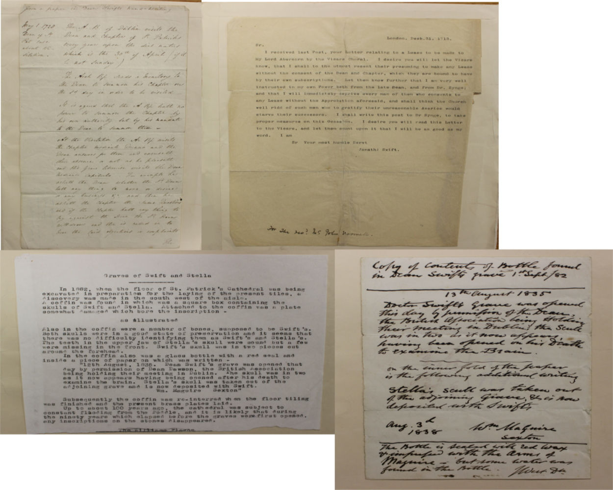 Excerpts from the folder 'Swiftiana' - RCB Library C2.5.2
