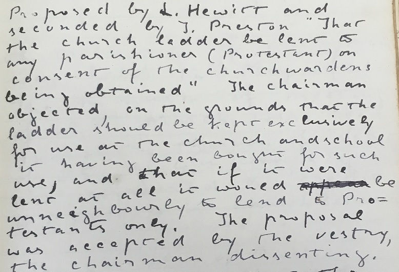 Select Vestry Minutes, Shrule, March 1921. RCB Library, P1/5/2