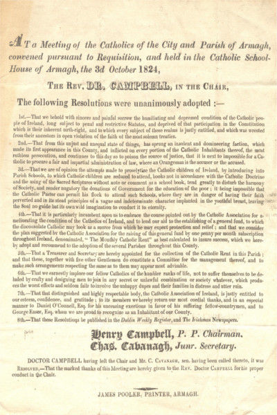 RCB Library Pamphlet Series 'S' - Item 1 'Printed Resolutions Unanimously Adopted...'