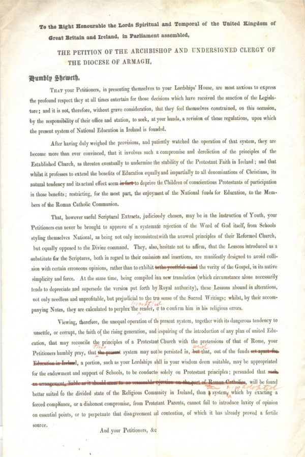 RCB Library Church Pamphlet Series 'S' - Item 18 'The Petition of the Archbiship and Clergy...