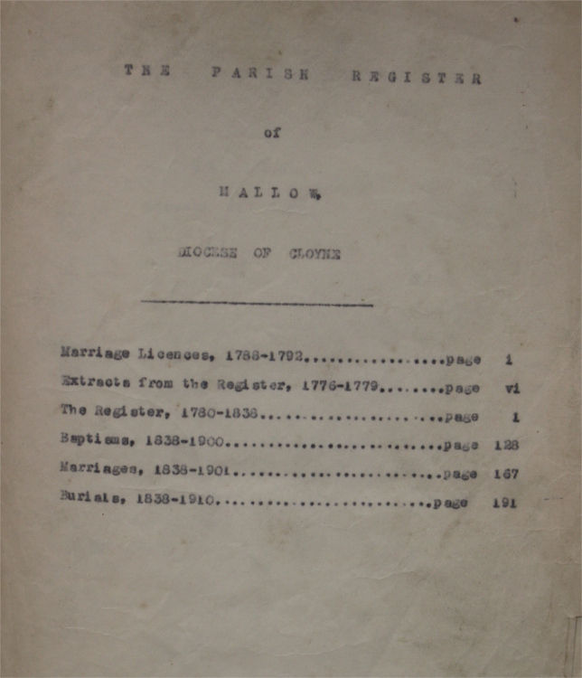 The transfer from Mallow Union in Cork was the biggest during 2018, including the parish records for Mallow and no less than 25 related parishes as well as the stray item for Eglish referenced above. The Mallow collection includes a locally-produced typescript index of entries in the parish registers. RCB Library P. 1140.00.1
