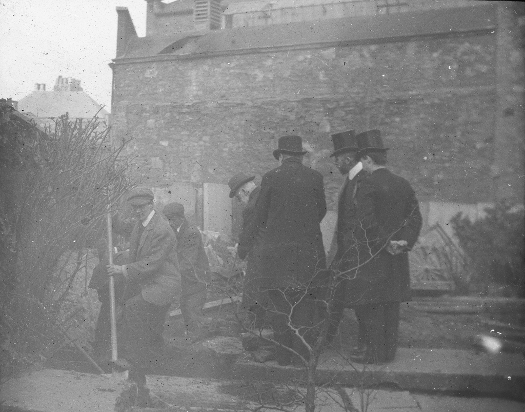Another excavation conducted at the west wall of the graveyard.