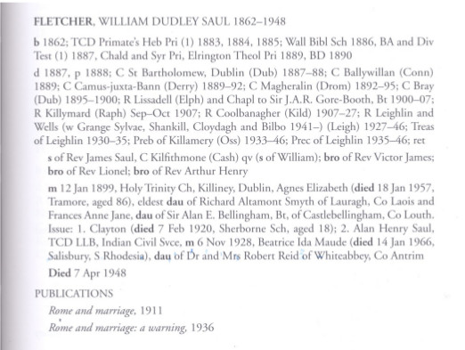 Clergy of Cashel, Emly and Leighlin edited and revised by Canon David Crooks (Belfast, 2012)