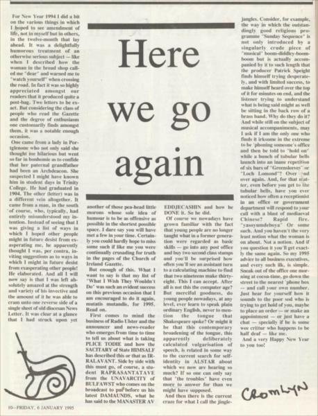 Church of Ireland Gazette - 6 January 1995