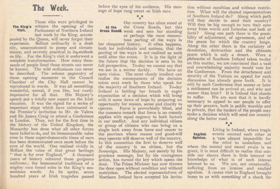 Church of Ireland Gazette 1 July 1921