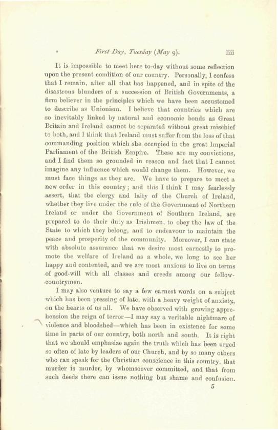 General Synod of the Church of Ireland 1922