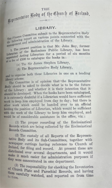 RCB Minute Book, RCB Library RB 1/15