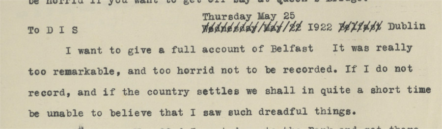 Further typescript annotations reveal Rosamond's move from Belfast to Dublin, RCB Library Ms 253/4