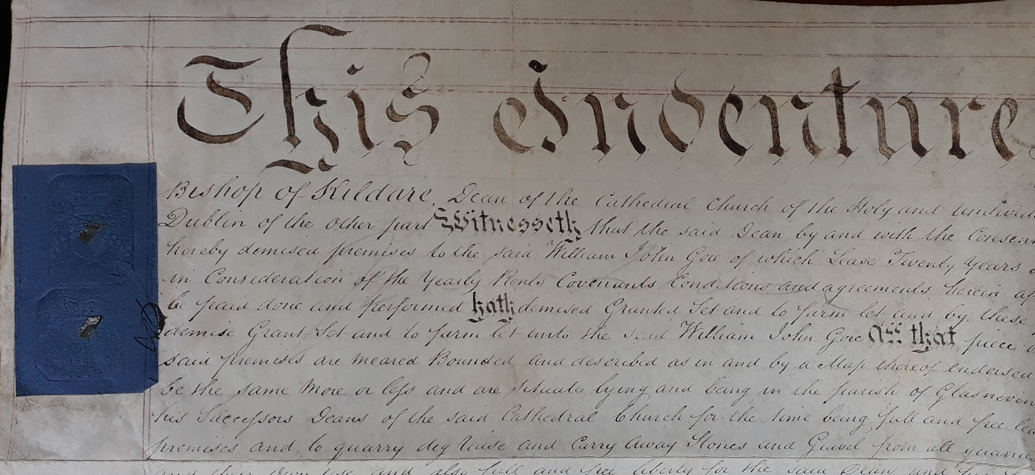 A portion of the deed. RCB Library Ms 1104/8.