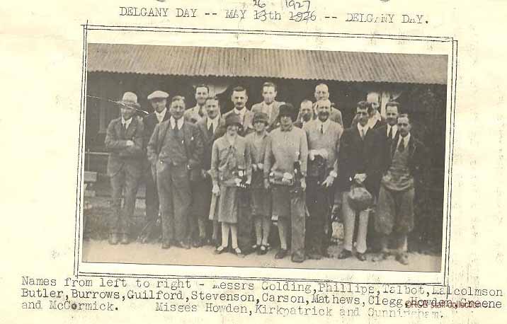 RCB staff photograph at &ldquo;Delgany Day&rdquo;, May 1927 (RCB staff collection).