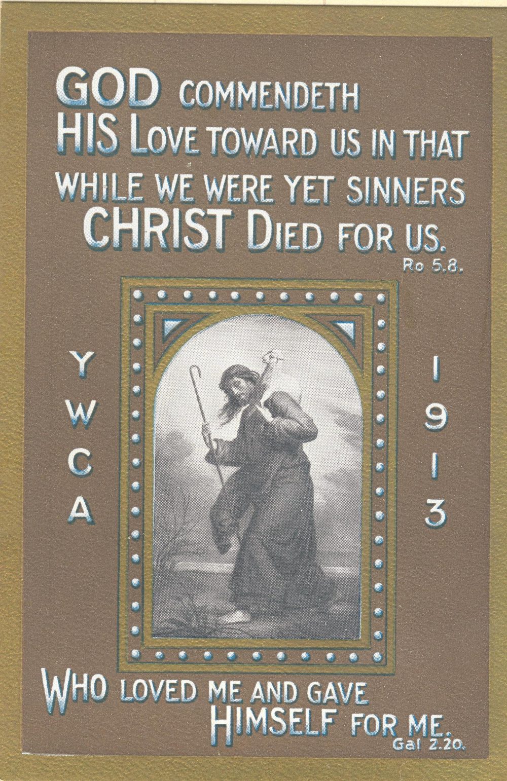 Motto of the YWCA for Ireland, for the year 1913, from RCB Library Ms 624/7/1/