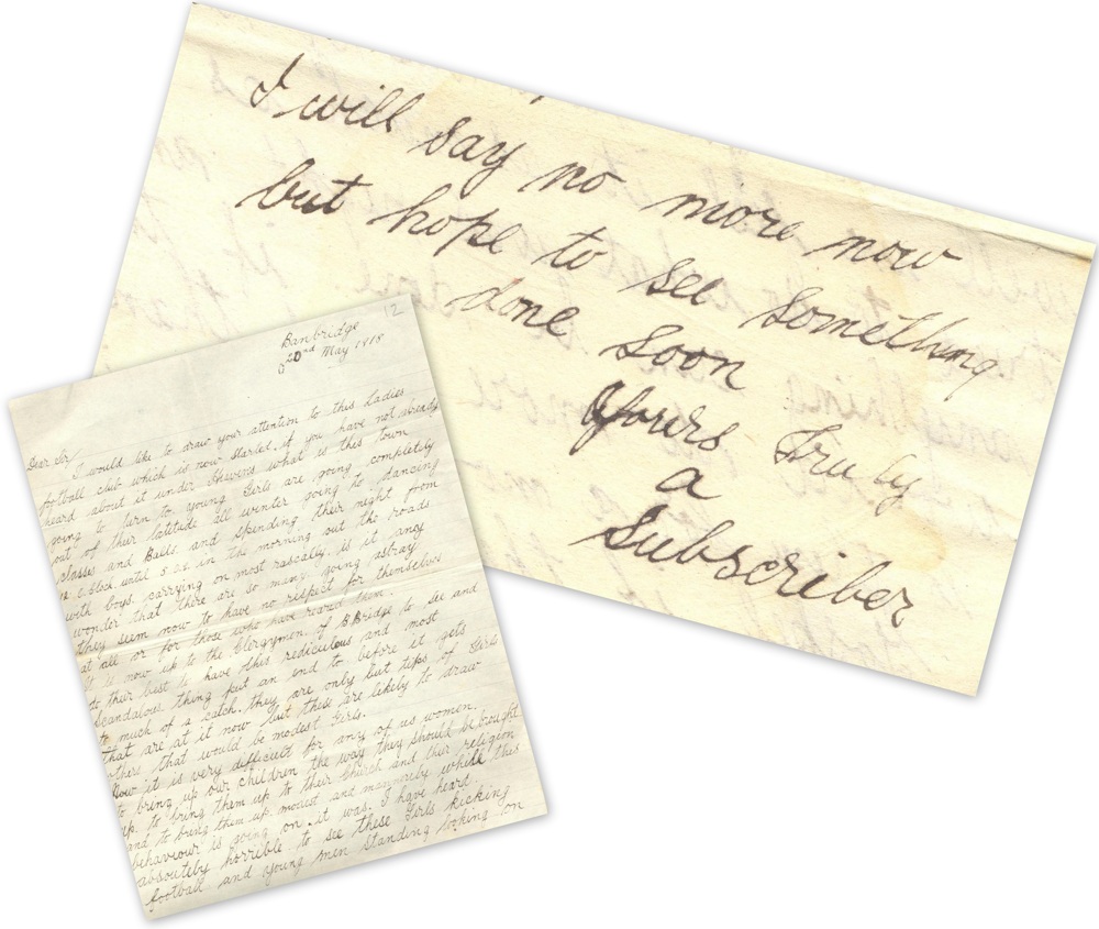 Letter from &lsquo;A subscriber', Banbridge, May 1918, RCB Library MS 813/2/1/11