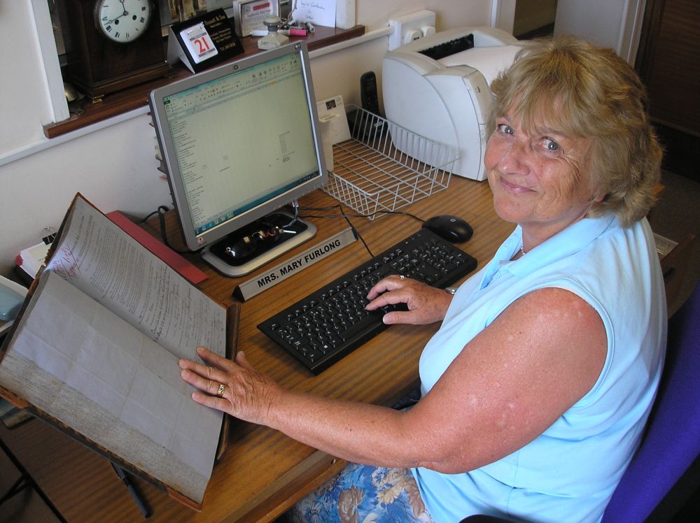 Mary Furlong works on the Consents to Alterations list