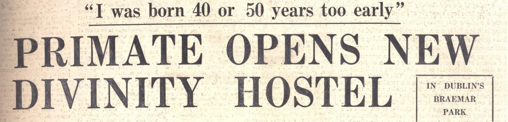 Stapline leader from the Church of Ireland Gazette, 21 February 1964